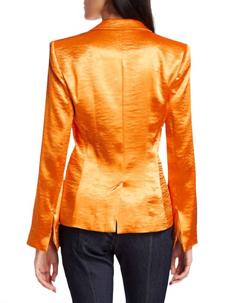 NEW CINQ A SEPT colleen blazer in orange - Picture 3 of 5
